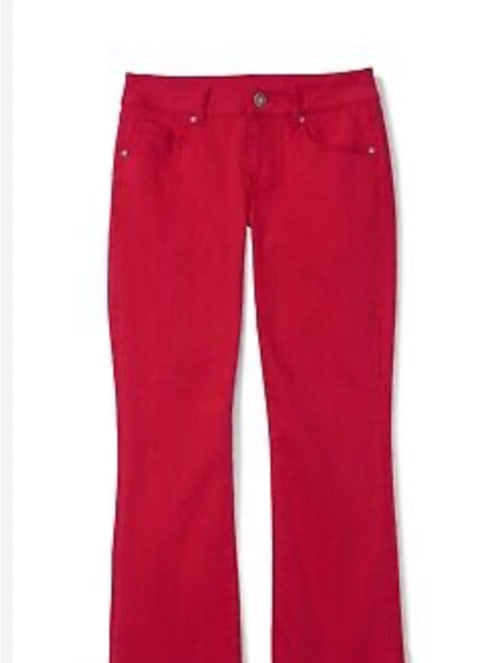 CAbi Vibrant Red Flare Jeans 10